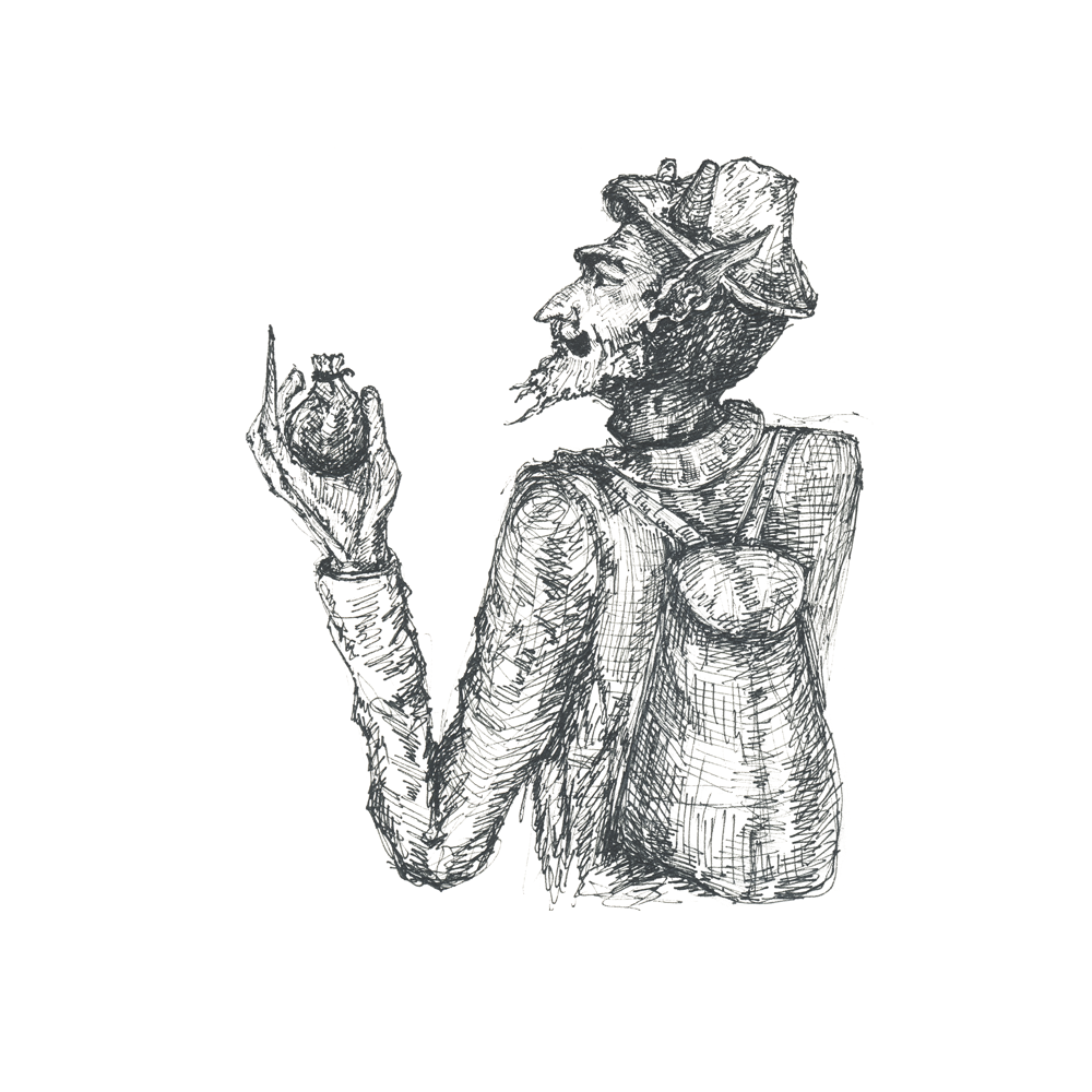 Eine Illustration des Teufels, verkleidet als Graf von Klara Naynar